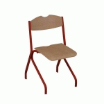 CHAISE 4 PIEDS ALIZÉET6 ROUGE - RAL 3020 - RODET