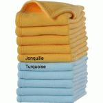 LOT DE 10 COUVERTURES POLAIRE 250 G/M2 75X100 JONQ/TURQUOISE - MANUTAN COLLECTIVITÉS