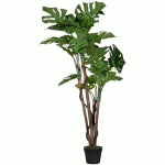 LOT DE 2 - PLANTE ARTIFICIELLE 'MONSTERA', HAUTEUR: 450 MM
