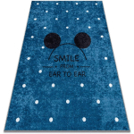 TAPIS LAVABLE JUNIOR 52244.801 MICKEY LA SOURIS POUR LES ENFANTS ANTIDÉRAPANT - BLEU BLUE 160X220 CM