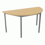 TABLE DE RÉUNION DEMI-LUNE TREFF 140 X 70 HÊTRE / ALU