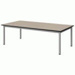 TABLE MALIBU 160X80 T1 4P STRA ACACIA/NOIR GRIS 9006