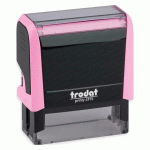 TAMPON TEXTE PERSONNALISABLE PRINTY 4915 TRODAT MONOCHROME 6 LIGNES - ROSE PASTEL