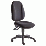 UNISIT SIÈGE DE BUREAU BIOCONFORT TISSU REMBOURRÉ HAUTEUR AJUSTABLE À ROULETTES HAUTEUR DOSSIER 60 CM NOIR