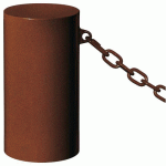BORNE BARCELONE Ø 27 CM 1 ANNEAU - ZINC ASPECT CORTEN - PROCITY