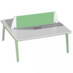 MTI CLOISON BLANC VERT DOUBLE MT6 CONCEPT HAUTEUR 40, LONGUEUR 165 CM