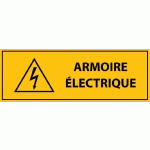 PANNEAU DE SIGNALISATION - PICTOGRAMME ARMOIRE ÉLECTRIQUE  - 297 X 105 MM - LOT DE 2