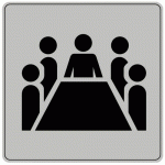 PICTOGRAMME ISO 7001 SYMBOLE SALLE DE CONFER ENCE 90X90 MM - NOVAP