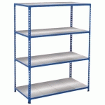 RAYONNAGE RAPID 2 4 TABLETTES METAL 1980X1525X305 BLEU - MANUTAN EXPERT