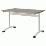 TABLE MALIBU 120X80 T5 DL STRA ALAISÉ GRIS U727/BLC 9016