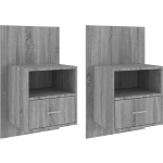 TABLES DE CHEVET MURALES 2 PCS SONOMA GRIS