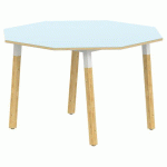 TABLE 4 PIEDS MÉTAL/BOIS OCTO Ø 120 T5 STRAT ABS BLEU/ALU