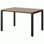 TABLE MALIBU 120X80 T5 SOUDÉ STR ALAISÉ CHÊNE 1146/NOIR 9005