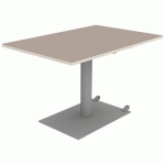 TABLE MANO MOB RÉG. 120X80 STR ALAIS PRALINE BLC PASTEL/9006 - MOBIDECOR