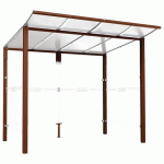 ABRI BUS MODULO 2.50 M AVEC BARDAGES LATÉRAUX ASPECT CORTEN - PROCITY