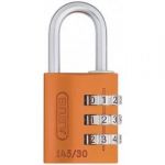 ABUS CADENAS ALU À COMBINAISON 3 CHIFFRES TAILLE 30 MM ET ANSE 5 MM - ORANGE