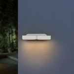 OPTONICA - APPLIQUE MURALE DOUBLE BLANCHE LED 12W IP54 ORIENTABLE OVALE - BLANC CHAUD 2300K - 3500K - SILAMP - BLANC CHAUD 2300K - 3500K