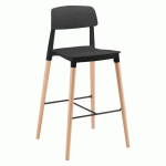 LOT DE 2 - TABOURET NOIR OREA