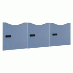 LOT DE 3 PORTES LOCKERS - BLEU ARGILE - SERRURE À CODE