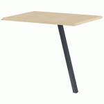 RETOUR BUREAU GARY 100 X 60 CM PIED ANTHRACITE PLATEAU CHÊNE CLAIR - MBA