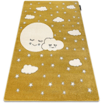 TAPIS PETIT MOON ÉTOILES, DES NUAGES OR YELLOW 80X150 CM