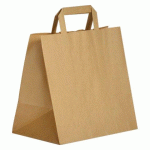 SAC KRAFT BRUN POIGNÉES PLATES QUALITÉ 80 G/M² - 250 SACS