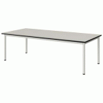 TABLE MALIBU 180X80 T2 4P STRA BLC SE W911/NOIR BLC 9016