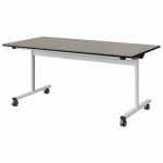 TABLE MALIBU RAB 160X80 T5 DL ST ANTIB GRIS U727/NO BLC 9016