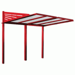 ABRI VÉLOS CONVIVIALE INITIAL - ROUGE 3020 - MANUTAN COLLECTIVITÉS