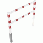 BARRIÈRE CHEMINS PIÉTONS AVEC BLOCAGE - BLANC/ROUGE - 1500MM - SCHAKE
