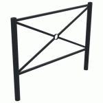 BARRIÈRE CROISY 1.50 M TÊTE BOMBÉE MÉTAL GRIS 7016 - BUTON DESIGN