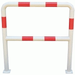 BARRIÈRE DE SÉCURITÉ À PLATINE Ø 38 MM L 2M - BLANC/ROUGE - MANUTAN EXPERT