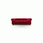 CANAPÉ CHESTERFIELD 3 PLACES EN VELOURS ROUGE