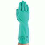 GANTS DE PROTECTION CHIMIQUE ALPHATEC SOLVEX 37-155 VERTS - 12 PAIRES - TAILLE 8 ANSELL