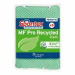 LAVETTE MICROFIBRE RECYCLÉE SPONTEX PROFESSIONAL VERT- PAQUET DE 5
