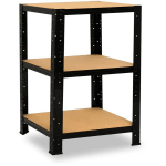 SHELFPLAZA® BLACK 90X45X45 CM ÉTAGÈRE CHARGE LOURDE / MEUBLE ETAGERE NOIR METAL AVEC 3 NIVEAUX / CAPACITÉ CHARGE 175KG / MEUBLE ETAGERE METAL NOIR