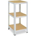 SHELFPLAZA - HOME 90X45X45CM ÉTAGÈRE CHARGE LOURDE BLANC / ETAGERE METALLIQUE 3 NIVEAUX / 175KG CAPACITÉ CHARGE / ETAGERE EN METAL, ÉTAGÈRES DE