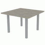 TABLE DE RÉUNION PLATEAU CARRÉ 110X110 BÉTON - QUADRIFOGLIO