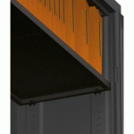 TABLETTE MÉTAL METILY / ELHIT L 117,5 X P 37,5 CM NOIR