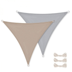 VOILE D'OMBRAGE TRIANGULAIRE IMPERMÉABLE ET ANTI-UV - 3 X 3 X 3 M - TAUPE - LINXOR - TAUPE
