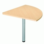 ANGLE DE LIAISON EXCELLENS PLATEAU HÊTRE 90° PIÉTEMENT TUBE MÉTAL BLANC