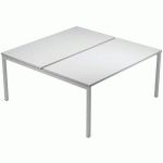 BUREAU BENCH FAST 4 PIEDS SECTION CARRÉ 140X164 CM - GRIS