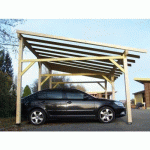 CARPORT AVENTO EN ÉPICÉA DU NORD - SECTION 120 X 120 MM - 3,90 X 5,90 M - 28,40 M2 HABRITA