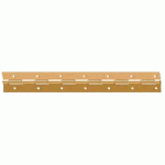 CHARNIÈRE PIANO À NŒUD ROULÉ PERCÉE FRAISÉE DIMENSION 1980X32MM ACIER LAITONNÉ - MONIN – 471810