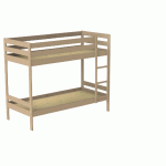 LIT SUPERPOSÉ FIXE NOVA 80X190 CM SOMMIER AGGLOMÉRÉ COLORIS BOIS NATUREL - MANUTAN COLLECTIVITÉS