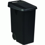 POUBELLE MOBILE COUVERCLE PLEIN MOVATRI GREEN - 85L - NOIR - ROSSIGNOL PRO