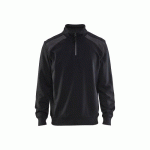 SWEAT CAMIONNEUR AVEC DÉTAIL AUX ÉPAULES - NOIR ET GRIS FONCÉ - M BLAKLADER