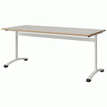 TABLE MALIBU 180X80 T6 DL STR ALAISÉ BLC SEL W911/BLC 9016