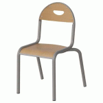 CHAISE MALIBU 4P T3 - ASS/DOS HÊTRE / ACIER GRIS 9006 - MANUTAN EXPERT