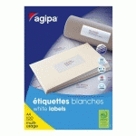 ETIQUETTE ADRESSE MULTI-USAGES 38 X 21,2 MM AGIPA 118990 BLANCHE - BOÎTE DE 6500